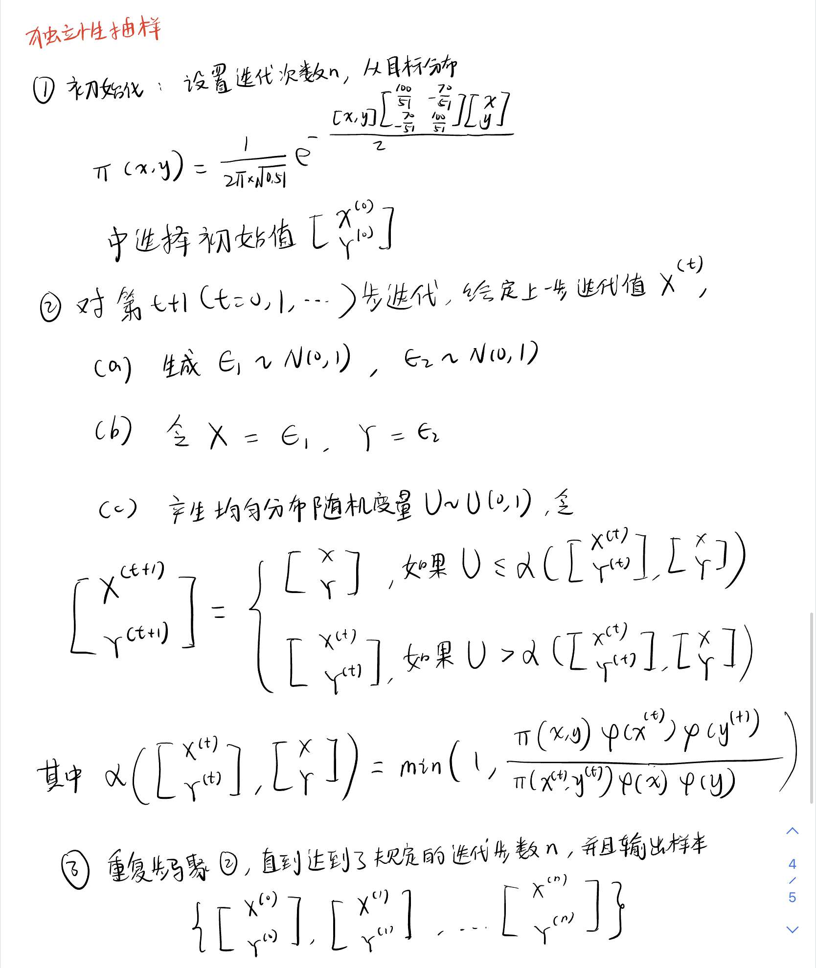 独立性抽样算法